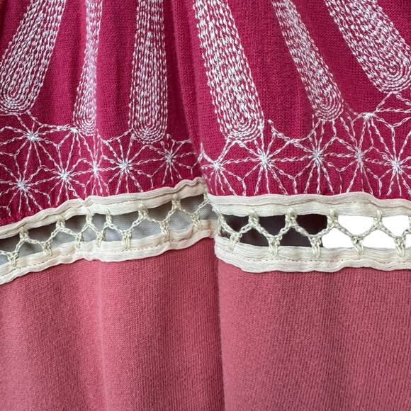 FREE PEOPLE Thunder Road Tee Western Bandana Boho Oversized XS - Picture 9 of 12